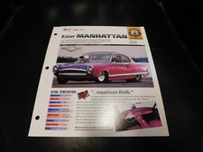 1954 Kaiser Manhattan Spec Sheet Brochure Photo Poster