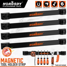 4PC 12" Super magnet Tool Holder Wrench screwdriver Organizer Storage Adjustable