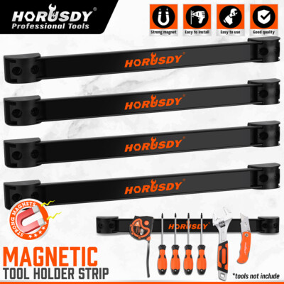 4PC 12'' Super magnet Tool Holder Wrench screwdriver Organizer Storage Adjustable