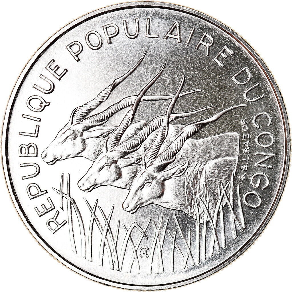 #876587 Coin Congo Republic 100 Regular store Max 89% OFF Paris ESSAI Francs 1971