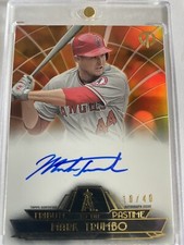 2014 TOPPS TRIBUTE TO THE PASTIME MARK TRUMBO. ORANGE #10/40 ON CARD AUTO. MINT!