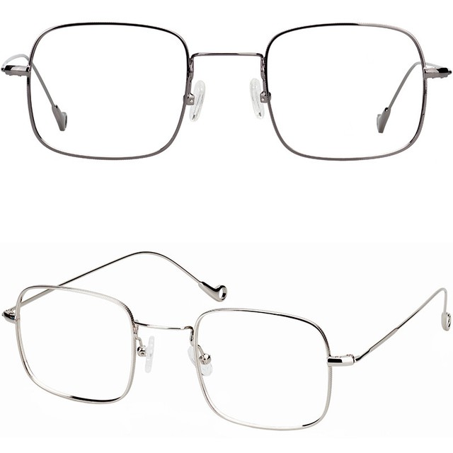 Thin Light Wire Frame Prescription Glasses Metal Metallic Square