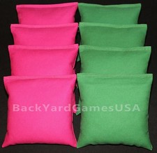 ALL WEATHER CORNHOLE BEAN BAGS Fuschia  Grass Resin Filled WATERPROOF