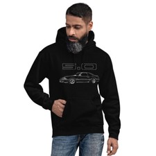 Third Generation Mustang GT Fox Body Foxbody 5.0 Line Art Unisex Hoodie