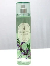 BATH & BODY WORKS WHITE TEA & SAGE FRAGRANCE MIST BODY SPRAY 8 FL OZ