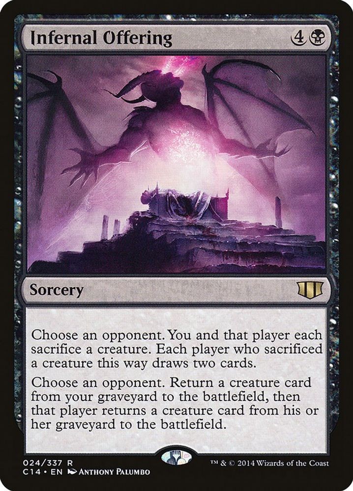 2014 Magic: The Gathering: C14 - Infernal Offering (#24, R, Moderately Played)
