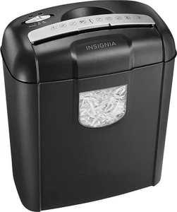 NEW Insignes NS-PS06CC 6-Sheet Déchiqueteuse croisée - noir