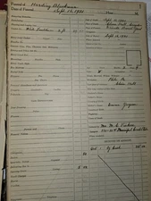 Vintage 1920's Funeral Home Register Ledger Book,Undertaker,Mortuary,300 Burials