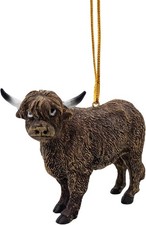 Highland Cow Christmas Tree Ornament Farm Animal Country Holiday