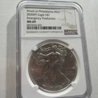 2020(P) Silver Eagle Struck At Philadelphia Mint Emergency Production MS 69 NGC