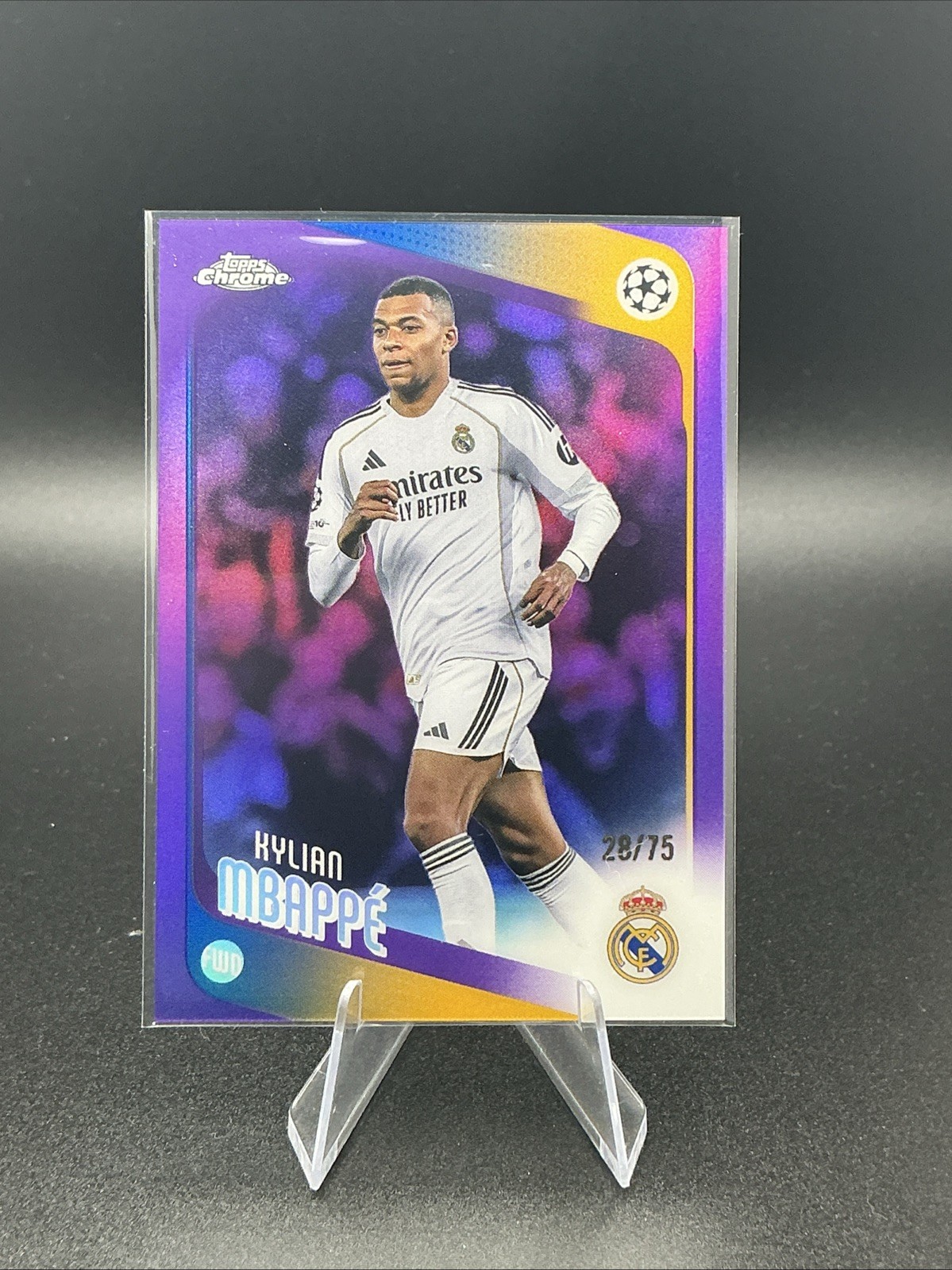 2025-26 Topps Chrome UCC - Purple /75 #112 Kylian Mbappé