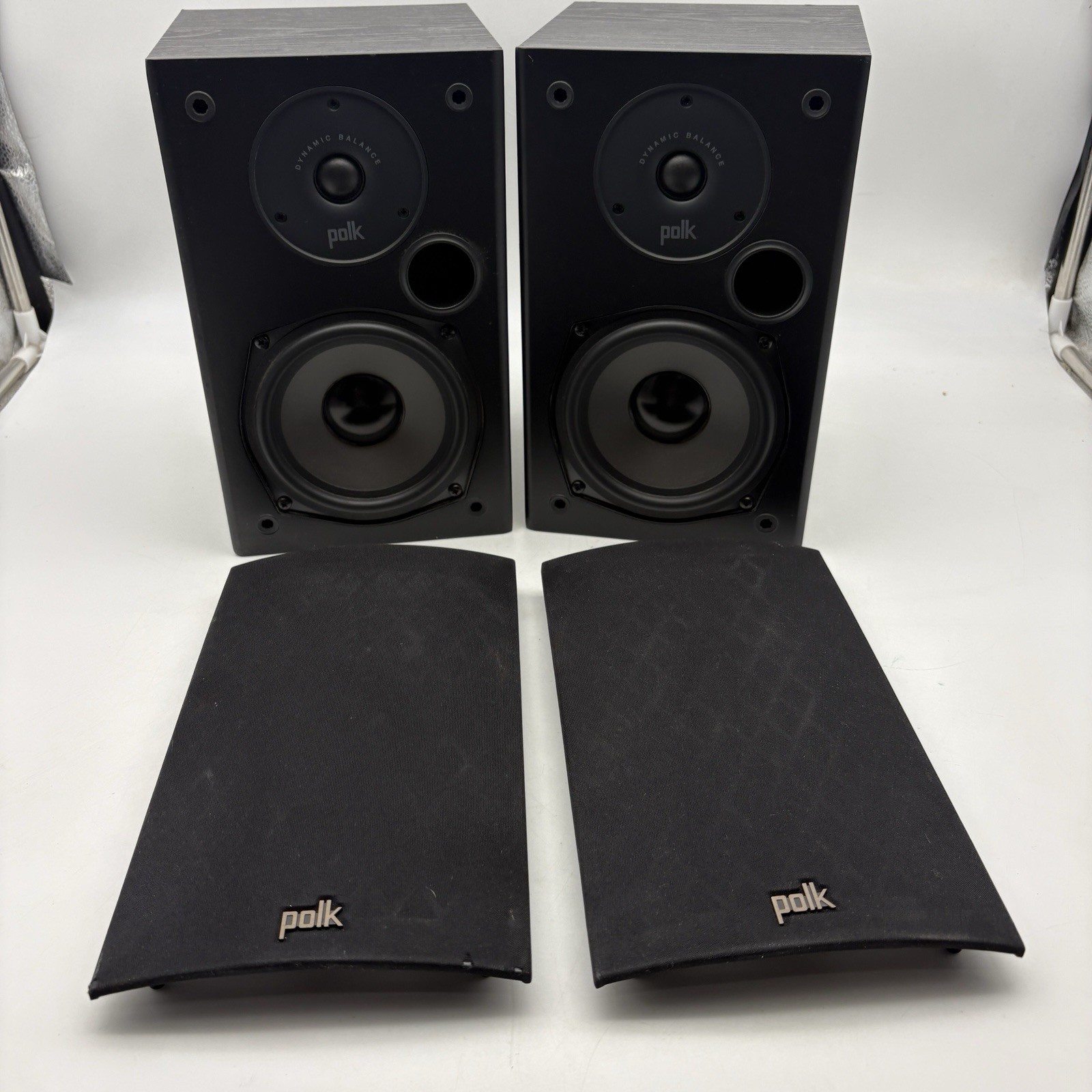 Polk Audio T15 Home Theater Bookshelf Pair Speakers Black Te