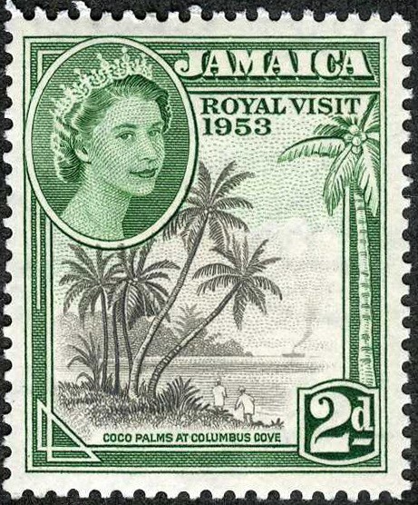 Jamaica 1953 Queen Elizabeth & Royal Visit MH (SC# 154)