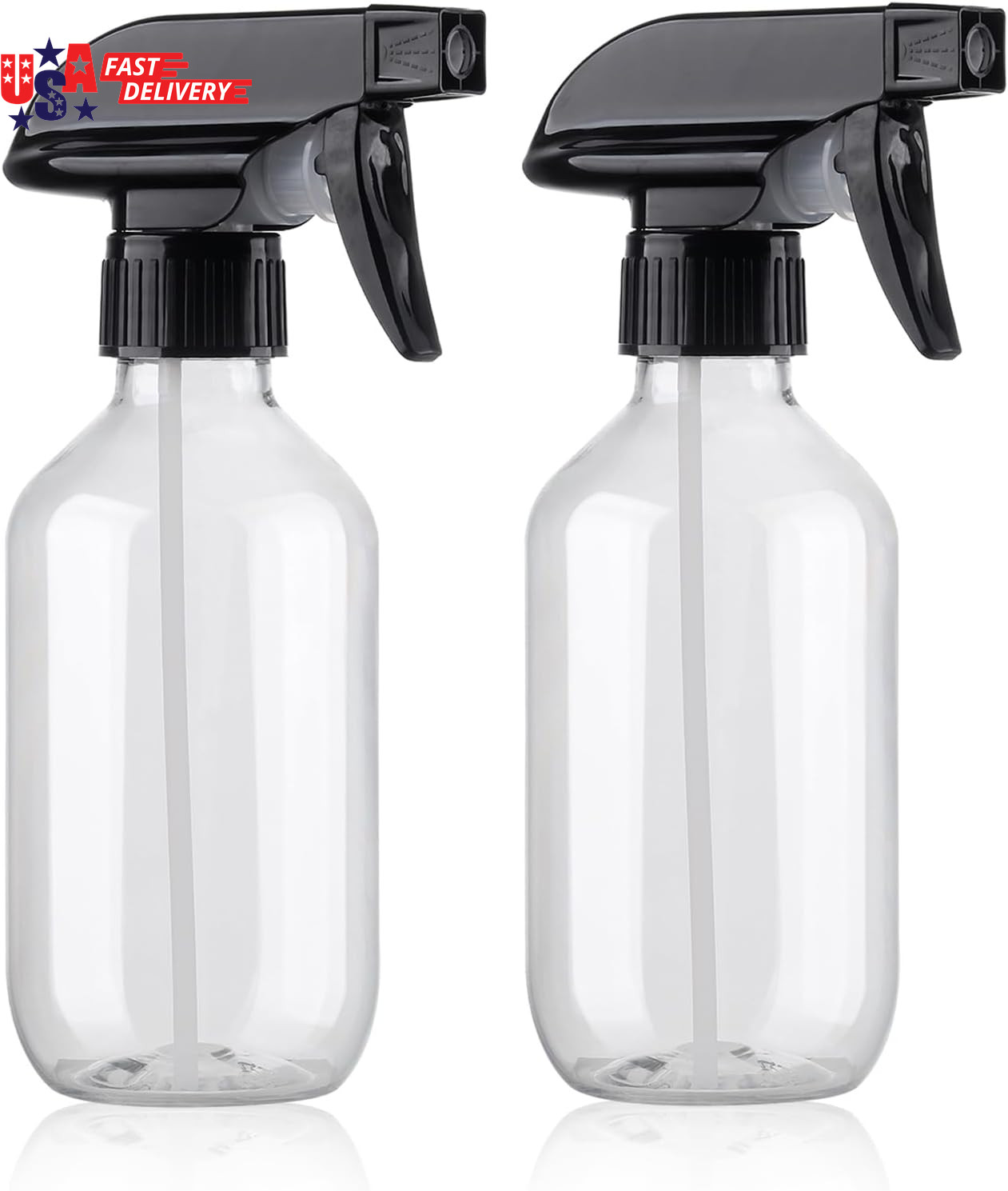 S Water Spray Bottle 2 Packs- Bpa Free -10 Oz/300 Ml Plastic