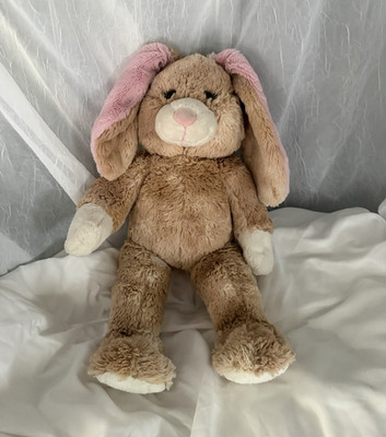Build-A-Bear Workshop Soft Brown Bunny Plush Pink Ears White Paws Easter 2008