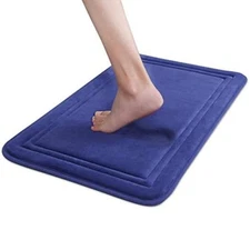 ITSOFT Memory Foam Bath Mat Non Slip Absorbent Super Cozy Velvet Bathroom Rug