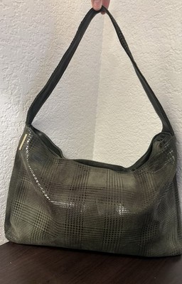Marco Buggiani Italy  Textured Leather Shoulder Bag Slouchy Hobo Tote