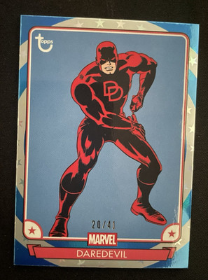 2026 Topps Marvel Brooklyn Collection Daredevil Blue and Silver 20/41 #48