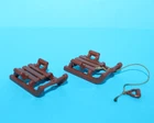 Playmobil 2 Vintage Brown Winter Snow Sleds for Child Figures