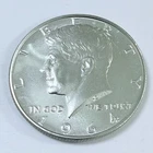 1964 PROOF KENNEDY HALF DOLLAR ~ 90% SILVER ~ AU ABOUT UNCIRCULATED DETAIL #8041