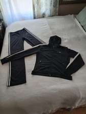 Vintage Track Suit Champion Hoodie  Adidas Ext Long Bottoms Bk White XL