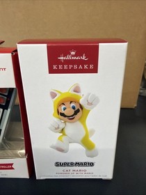 Hallmark Christmas Ornament NES Controller & Super Mario In Cat Suit -B9