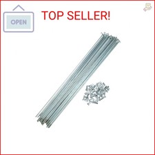 X AUTOHAUX 36 Pcs 14G J Bend 254mm x 2mm Bike Bicycle Spokes with Nipples Steel