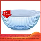 Pyrex Sculpted Tinted Lidded 4.5qt Mixing Bowl Blue