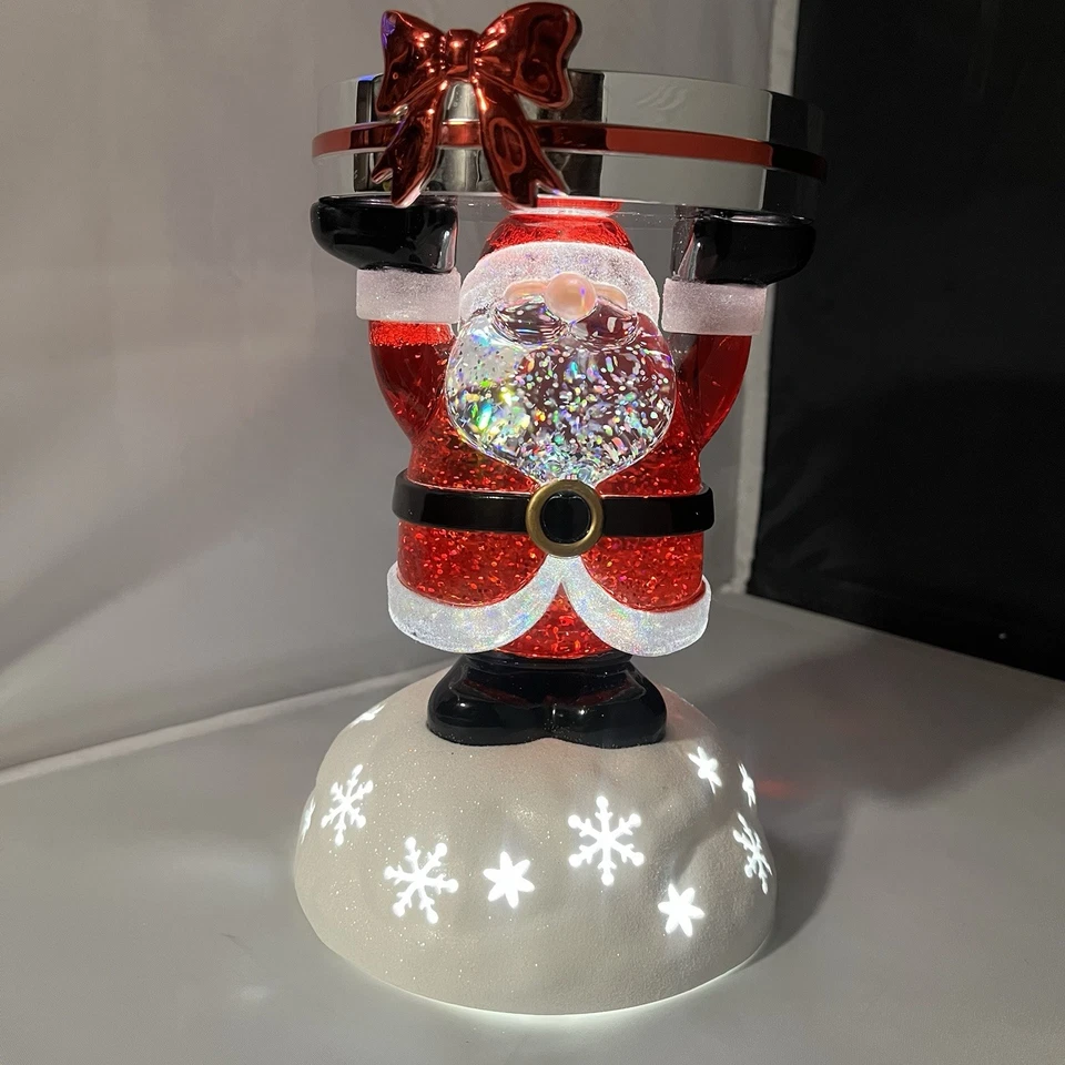 Candelabro globo de agua Bath and Body Works 2022 Light Up Sparkle Santa Foto 2 de 4