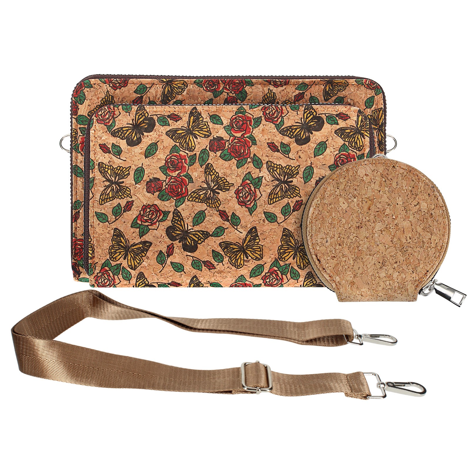 Pochette liège bandoulière Avizar idéale pour voyager léger au quotidien