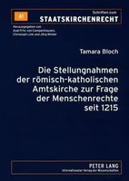 Tamara Bloch | Die Stellungnahmen Der RöMisch-Katholischen Amtskirche Zur...