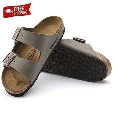 Birkenstock Arizona Birkibuc Sandals Stone New With Box