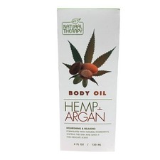 Natural Therapy Hemp  Argan Body Oil 4 fl oz New In Box Nourishing  Relaxing