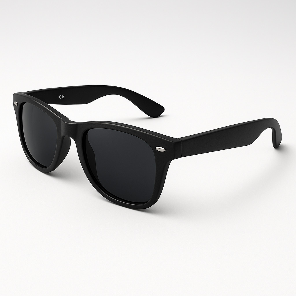 Classic BLACK Sunglasses Lens Mens Ladies 80s Womens Retro Vintage Fashion UV400