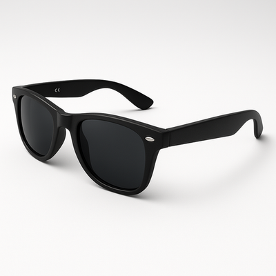 Classic BLACK Sunglasses Lens Mens Ladies 80s Womens Retro Vintage