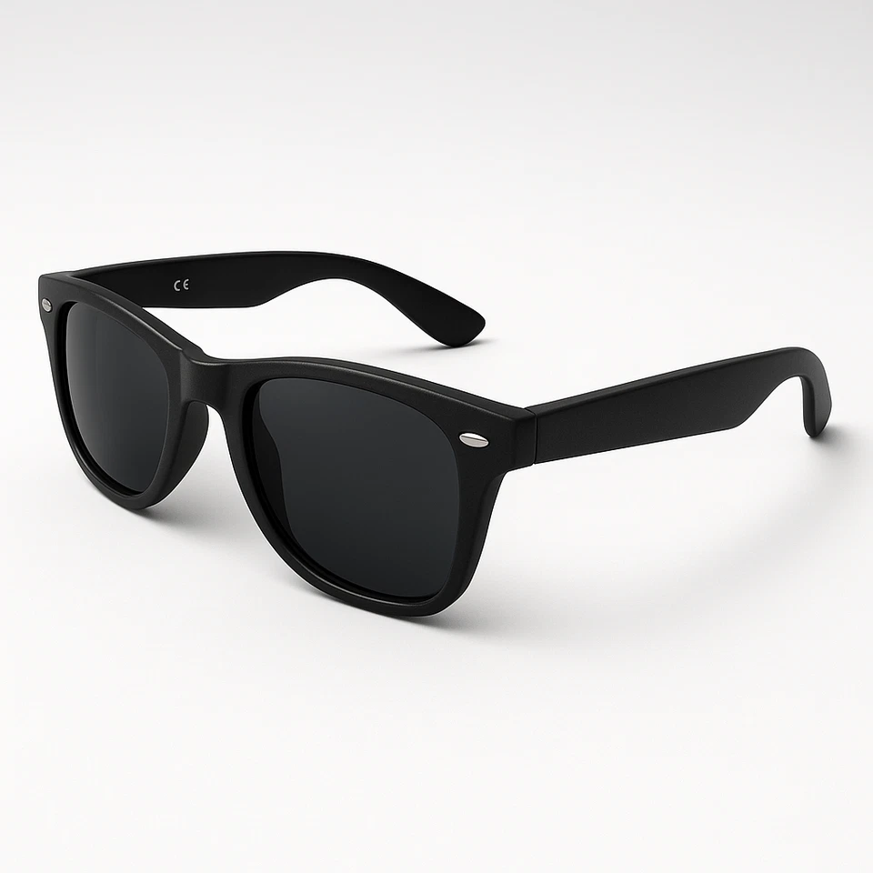 Classic BLACK Sunglasses Lens Mens Ladies 80s Womens Retro Vintage Fashion UV400 - Image 1 of 1