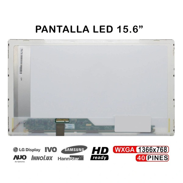 PANTALLA LED DE 15.6" PARA PORTÁTIL LP156WH2 LP156WH4 LTN156AT02 B156WX02 V.2 DI