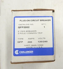 CHALLENGER, (ZINSCO) QFP2002 Main Breaker Plug on 200 Amp 240V 2 POLE NEW