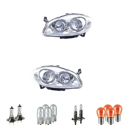 Scheinwerfer Hauptscheinwerfer Set Halogen W5W für Fiat Linea inklusive Lampen