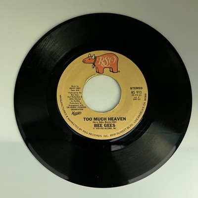 Vinyl 45 RPM Record - Bee Gees Too Much Heaven / Rest Your Love On Me