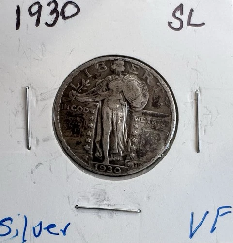 1930 P STANDING LIBERTY SILVER QUARTER VF