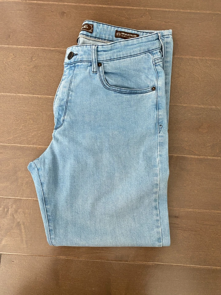 *New* Jack Of Spades High Roller Fit Jeans, Light Wash Size 36 x 30 - Image 2 of 4