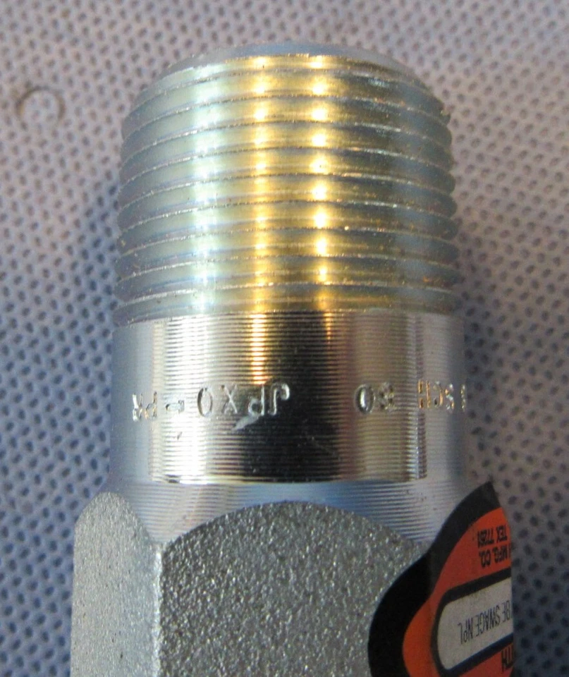 New J.B. Smith 3/4" x 3/8" Concentric Swage Carbon Steel TBE Sch 80 Galvanized - Image 4 of 4