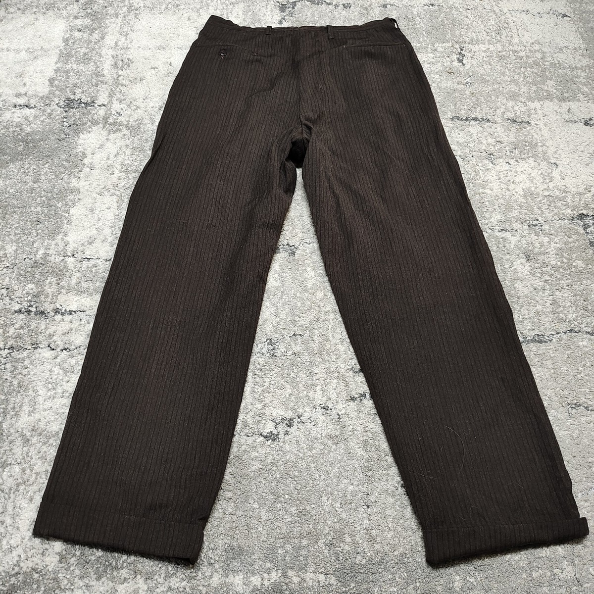 パンツ 40s Vintage stripe wool slacks 40s 50s vintage wool stripe pants WW II