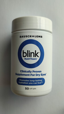 Blink NutriTears Clinically Proven Supplement for Dry Eyes, 50 Softgels
