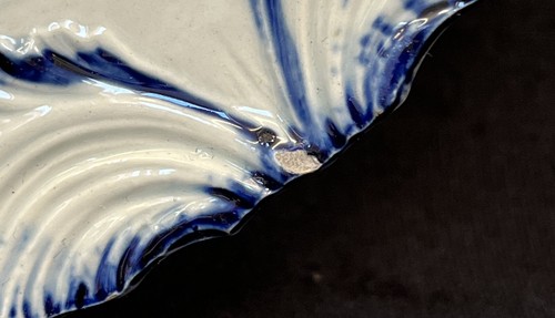 Antique 18/19thC Liverpool? Pearlware Long Eliza Featheredge Plate c1790's - Picture 5 of 7