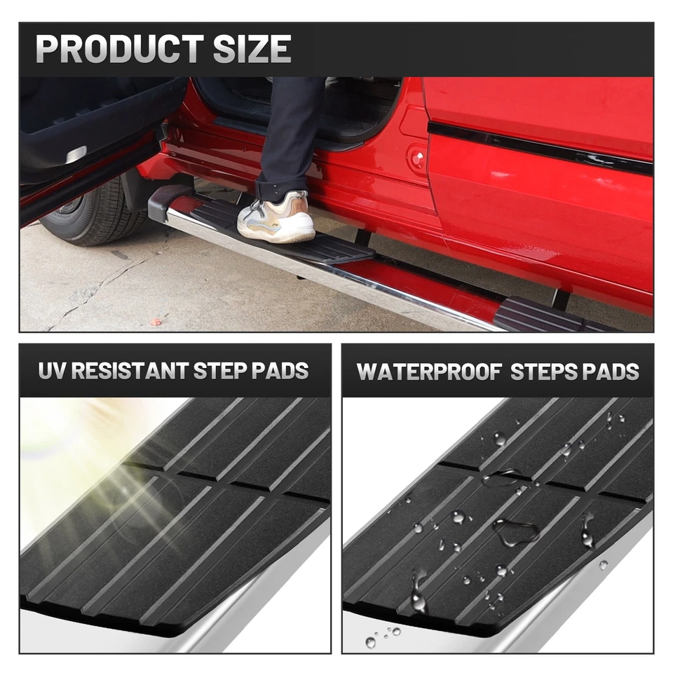 PARA HONDA RIDGELINE 2017-2025 6,5" ESTRIBO PELDAÑO LATERAL BARRA NERF S/S T Foto 4 de 4