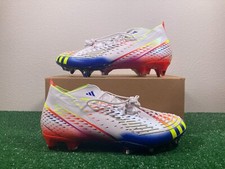 10 Men/11 Women - Adidas Predator Edge.1 SG Elite Soccer Cleats White Multi nby