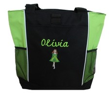 Irish Girl Ghillie Step Dance Dancer Ghillie Jazz TOTE BAG Personalized Zippered