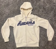 Womens NFL Apparel Baltimore Ravens Fleece Zip Up Hoodie Sz Small, Great Shape